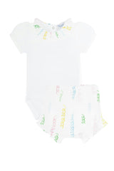 Spirals Print Onesie Set