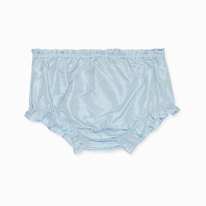 Light Blue Manon Silk Ceremony Baby Girl Bloomers