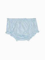 Light Blue Manon Silk Ceremony Baby Girl Bloomers