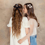 Halo Luxe Mae Lattice Lace Long Tail Clip - Black