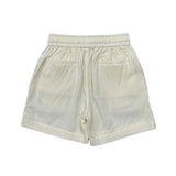 Boys Drawstring Linen Shorts in Coconut