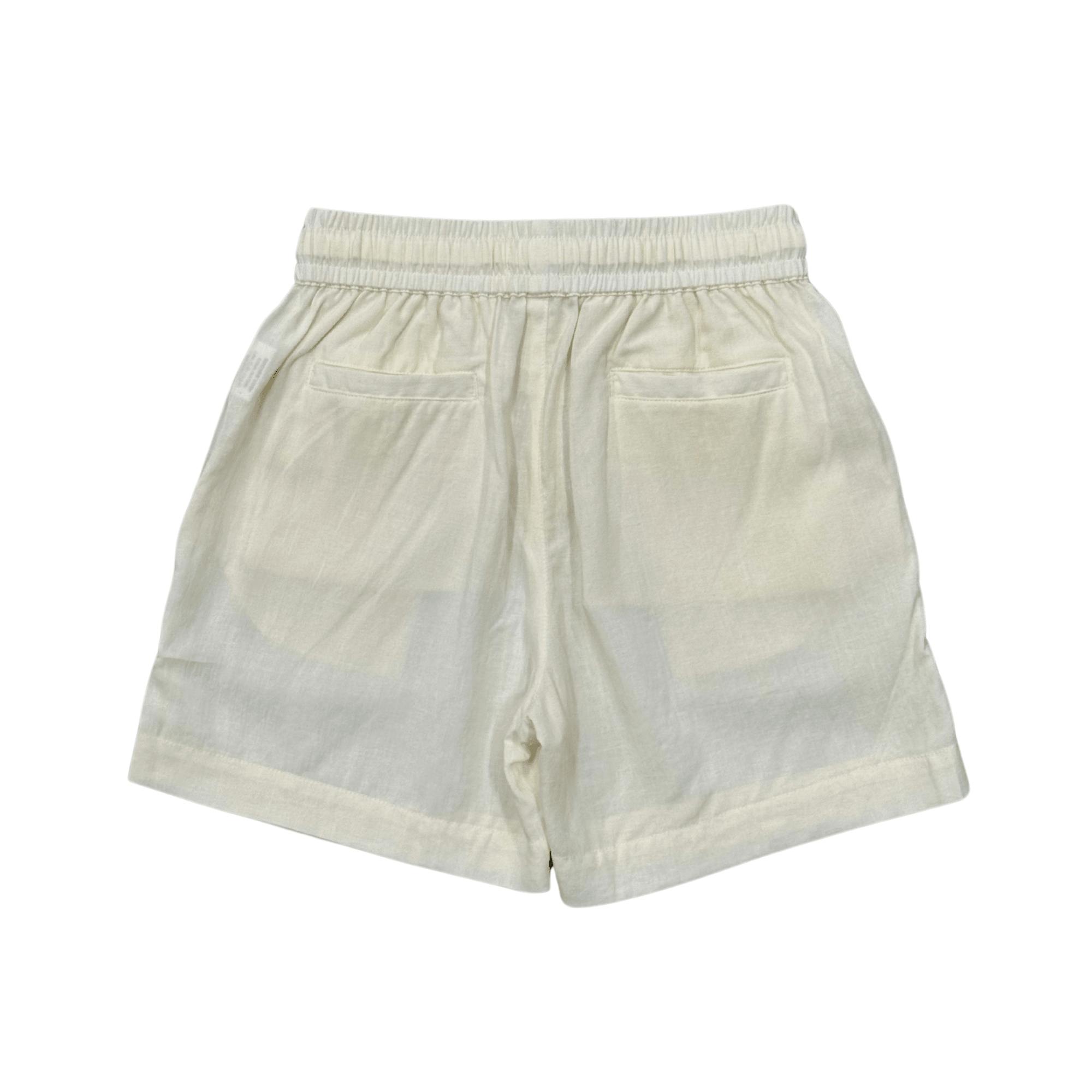 Boys Drawstring Linen Shorts in Coconut
