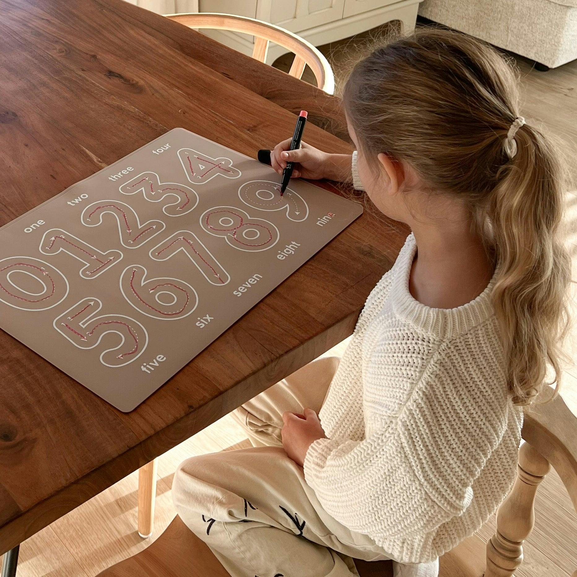 Reusable Numbers Coloring Mat