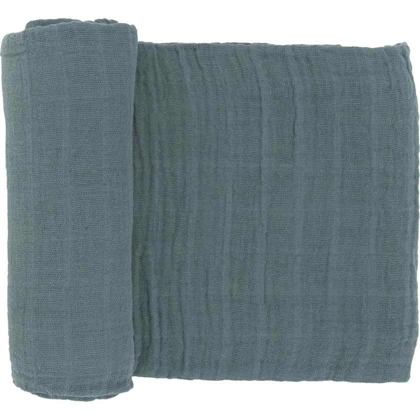 Cotton Muslin Swaddle Blanket - Sea