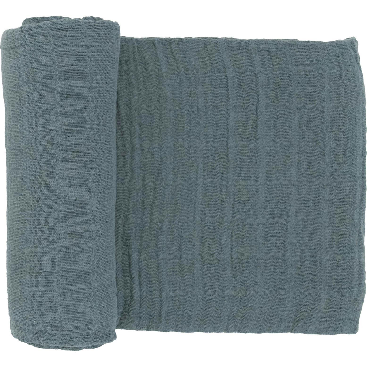 Cotton Muslin Swaddle Blanket - Sea