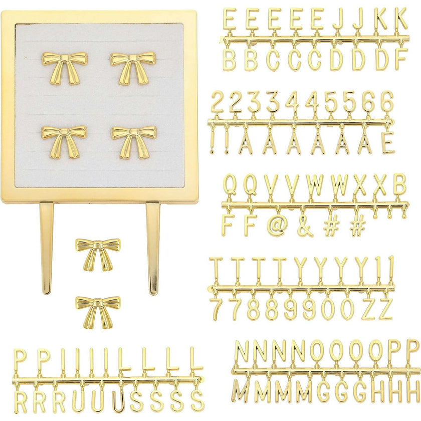 Lovely Little Letterboard Customizable Gold Cake Topper