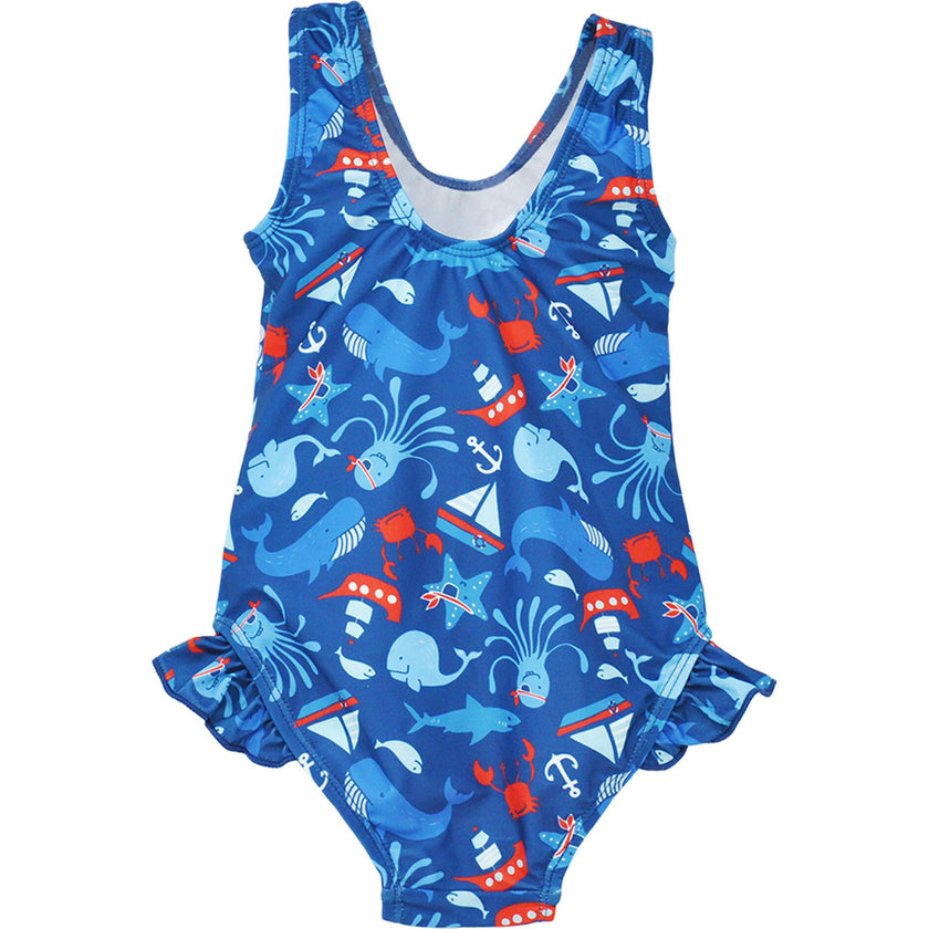UPF 50+ Delaney Hip Ruffle Swimsuit