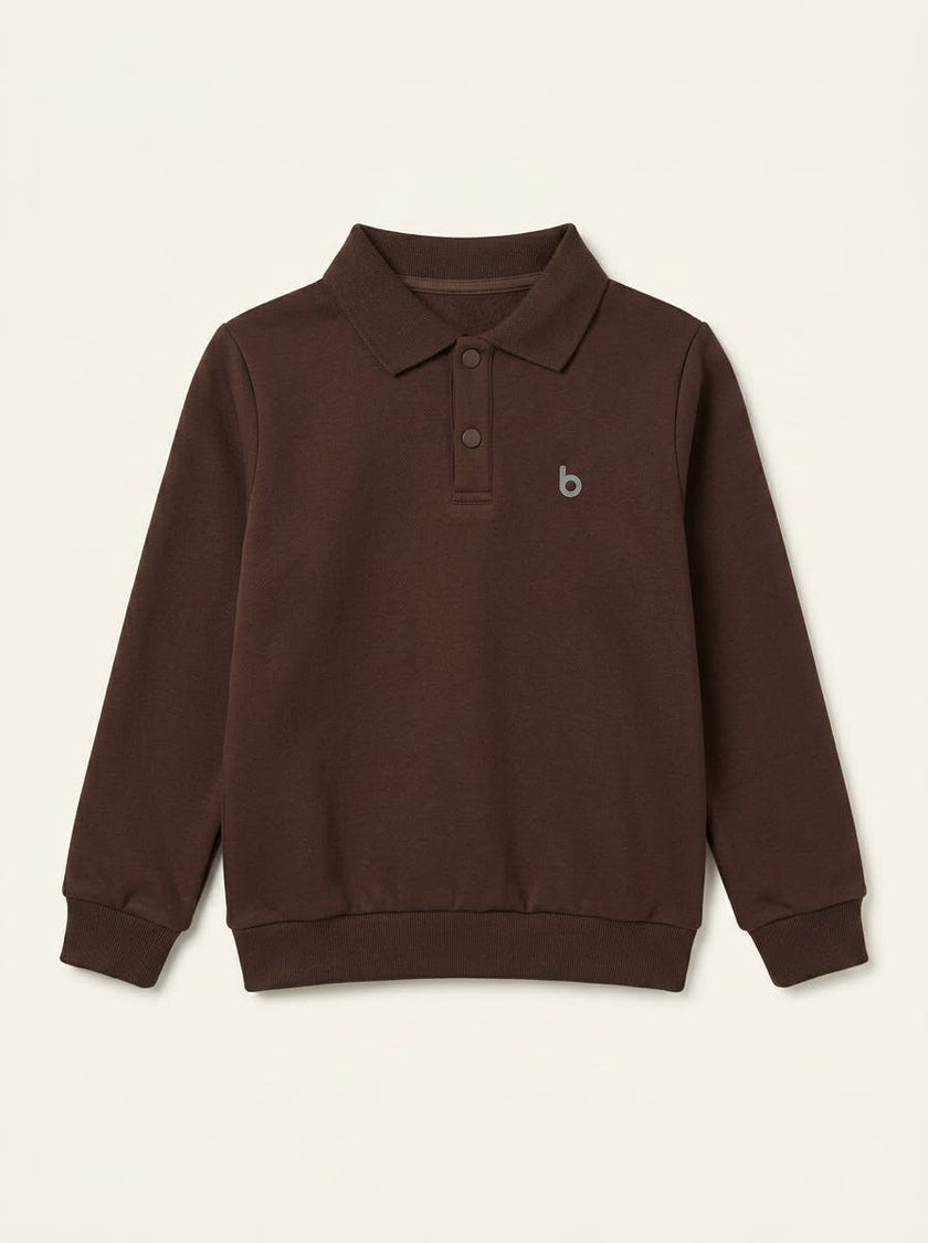 Boys Long Sleeve Sweatshirt Polo