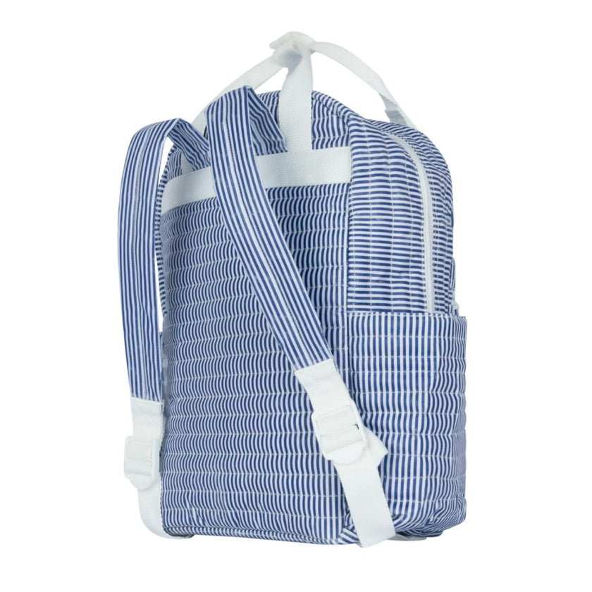 Navy Stripe Everyday Coated Backpack