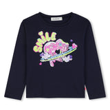 Navy Sequin Jersey Tee