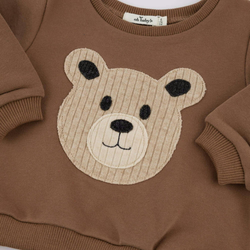 Teddy Face Applique Brooklyn Boxy