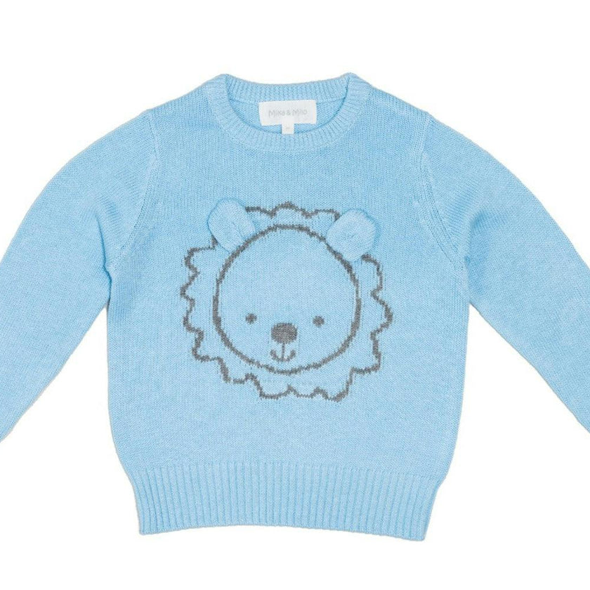 Baby Lion Jumper | Sky