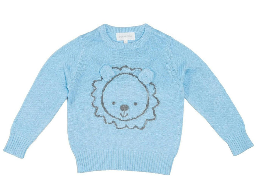 Baby Lion Jumper | Sky