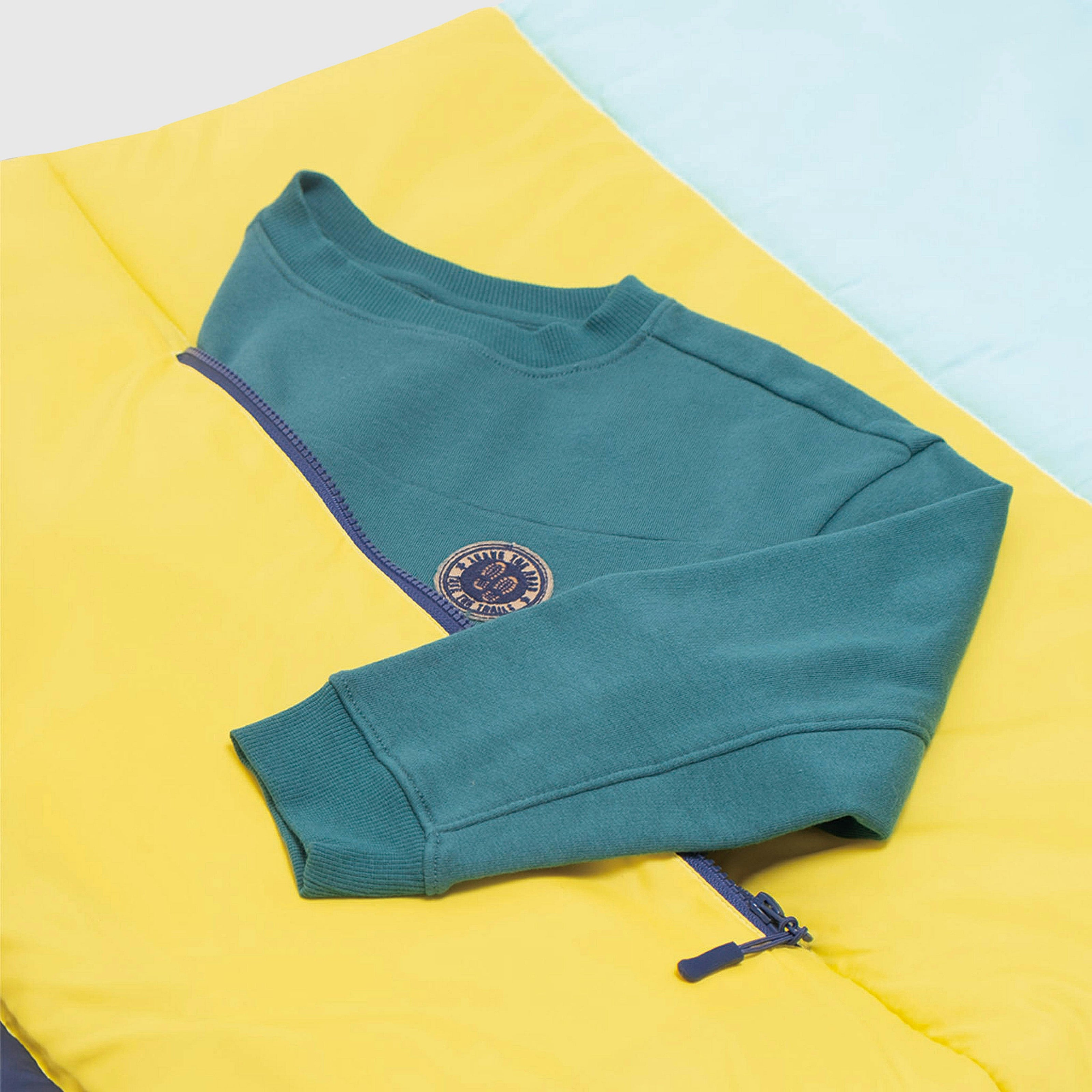 Sleep-N-Pack™ – Big Kid Size | Color Block Cali Teal, Buttercup Yellow & Navy Blue