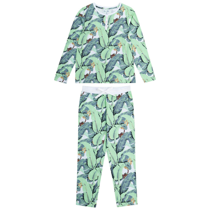 Women's Martinique® Green Jersey Long PJ Set - Organic Stretch Cotton