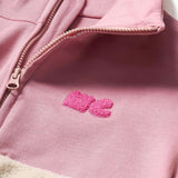 Recycled Cotton And Sherpa Pink Zipup