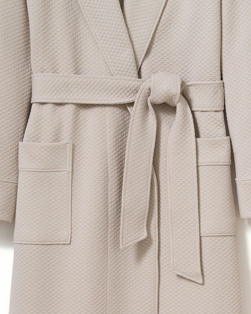 Women's Pima Jacquard Ophelia Robe in Taupe
