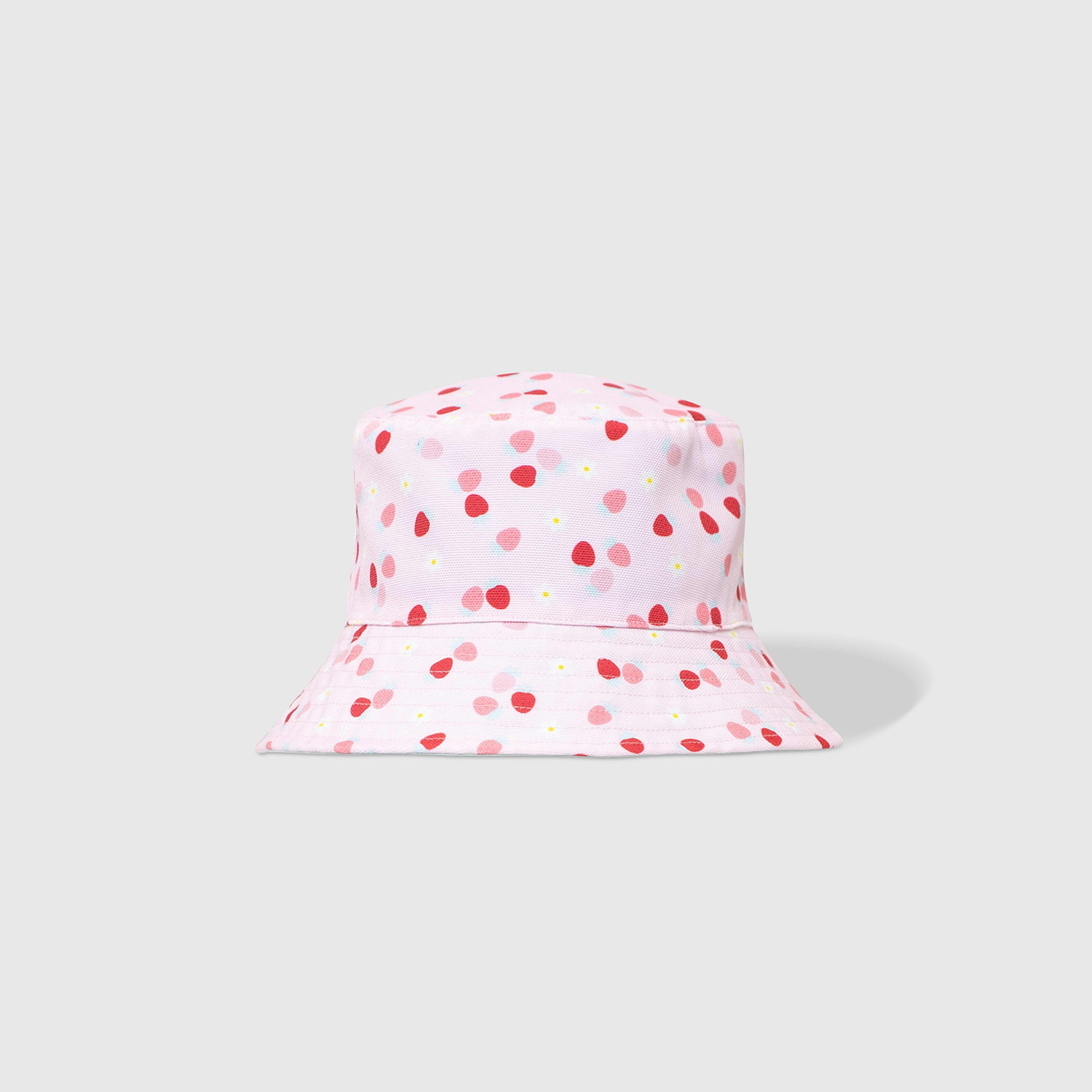 Reversible Bucket Hat – Strawberries + Daisies