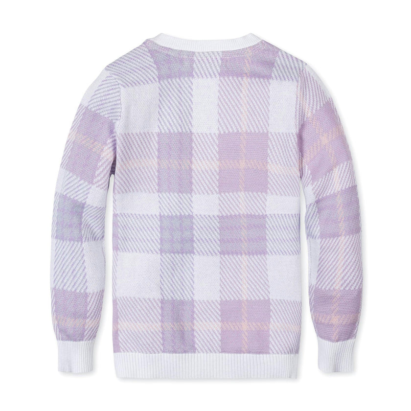 Organic V-Neck Intarsia Sweater
