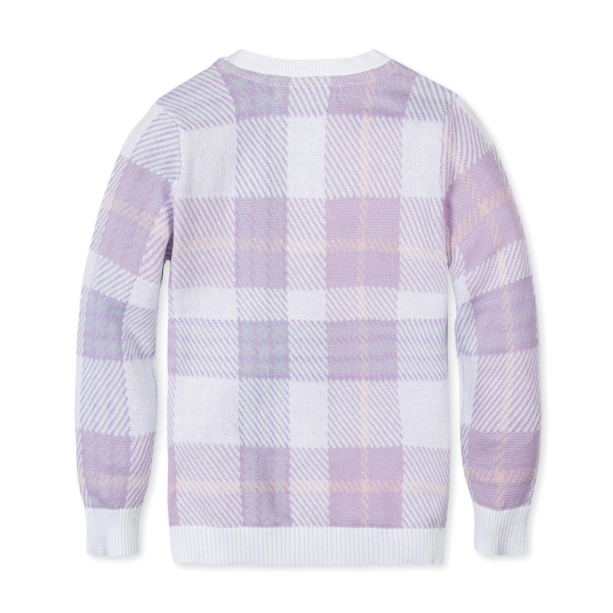 Organic V-Neck Intarsia Sweater