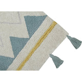 Azteca Natural Washable Rug, Blue