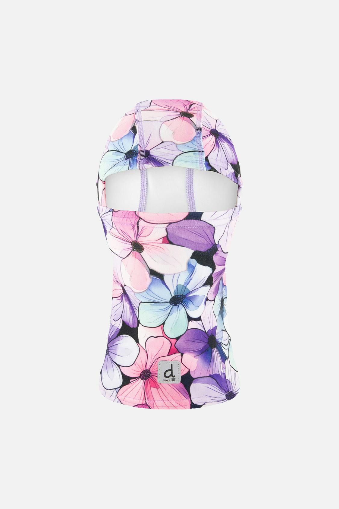 Brushed Jersey Balaclava Purple Floral Print