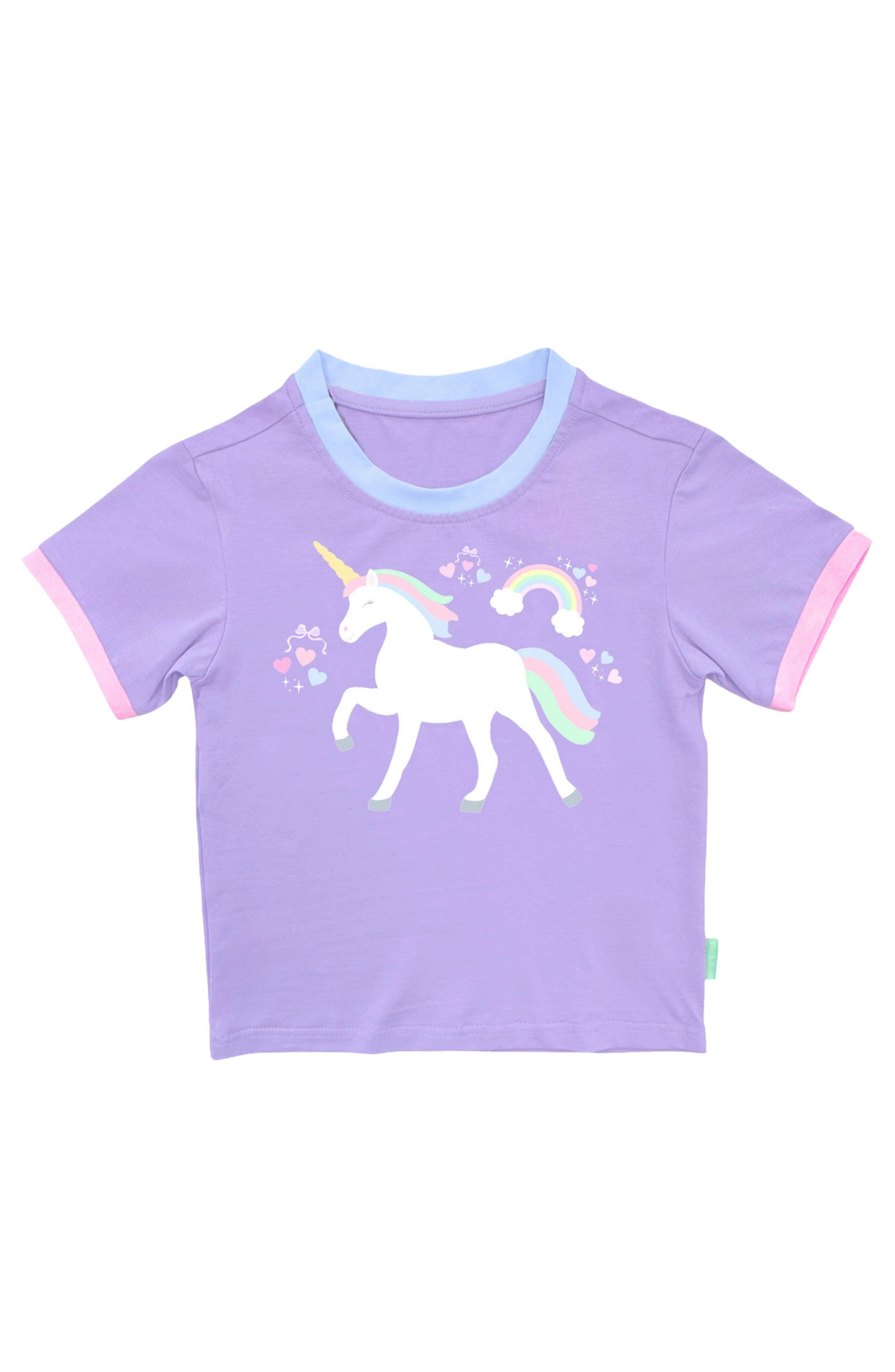 Girls Rainbow Unicorn T-Shirt