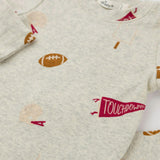 Football Print L/S 2pc Set