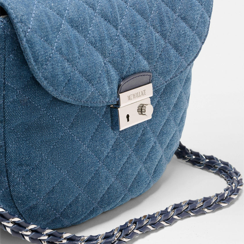 True Blue Denim Crosby Lock Saddle Crossbody