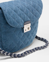True Blue Denim Crosby Lock Saddle Crossbody