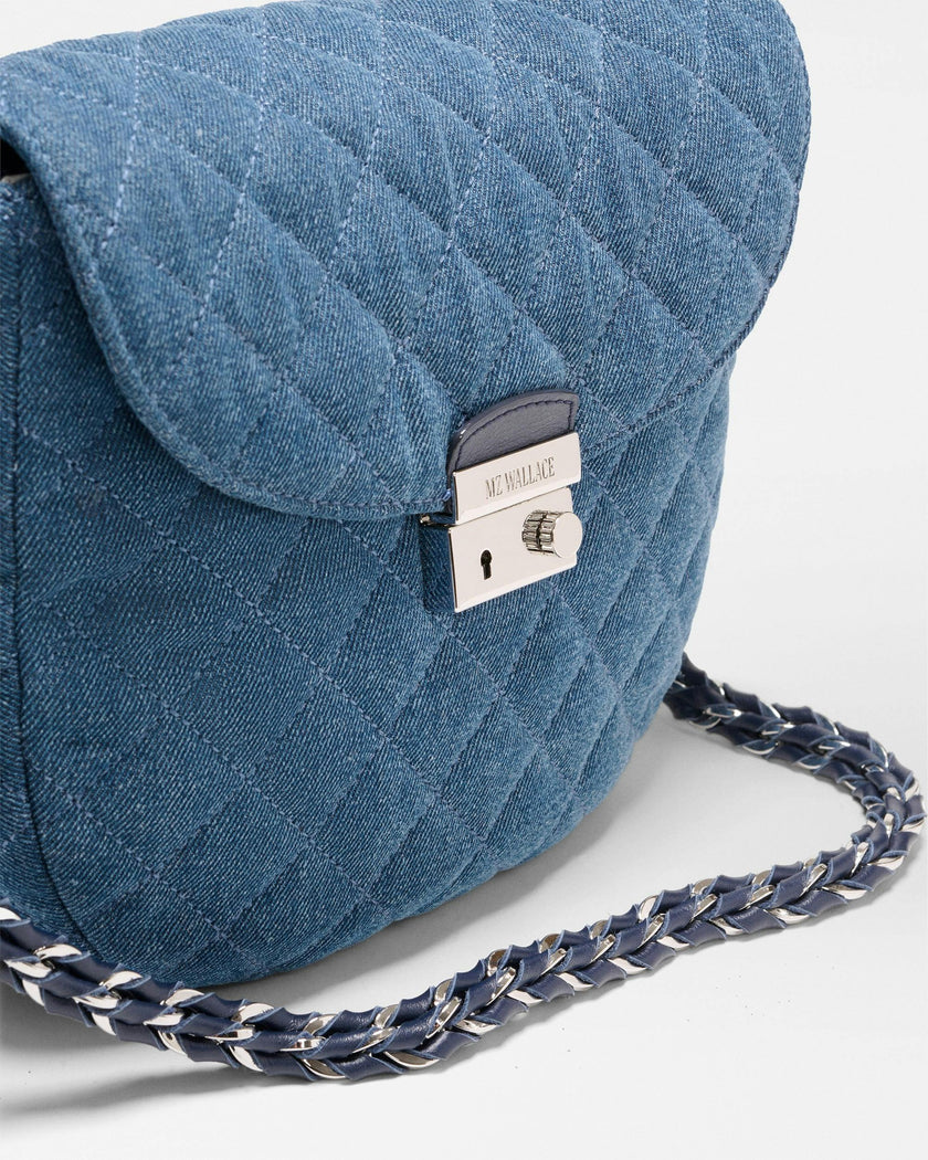 True Blue Denim Crosby Lock Saddle Crossbody