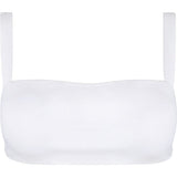 Women's White Bandeau Bikini Top