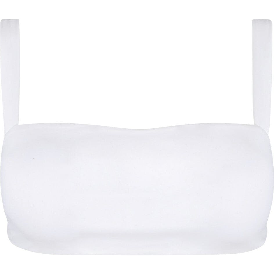 Women's White Bandeau Bikini Top