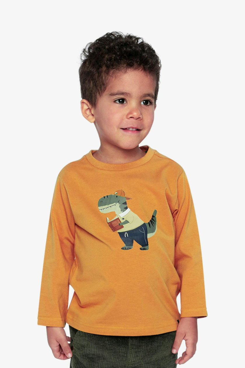 Long Sleeve Organic Cotton T-Shirt Mustard Yellow