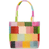 Color Block Beaded Bag