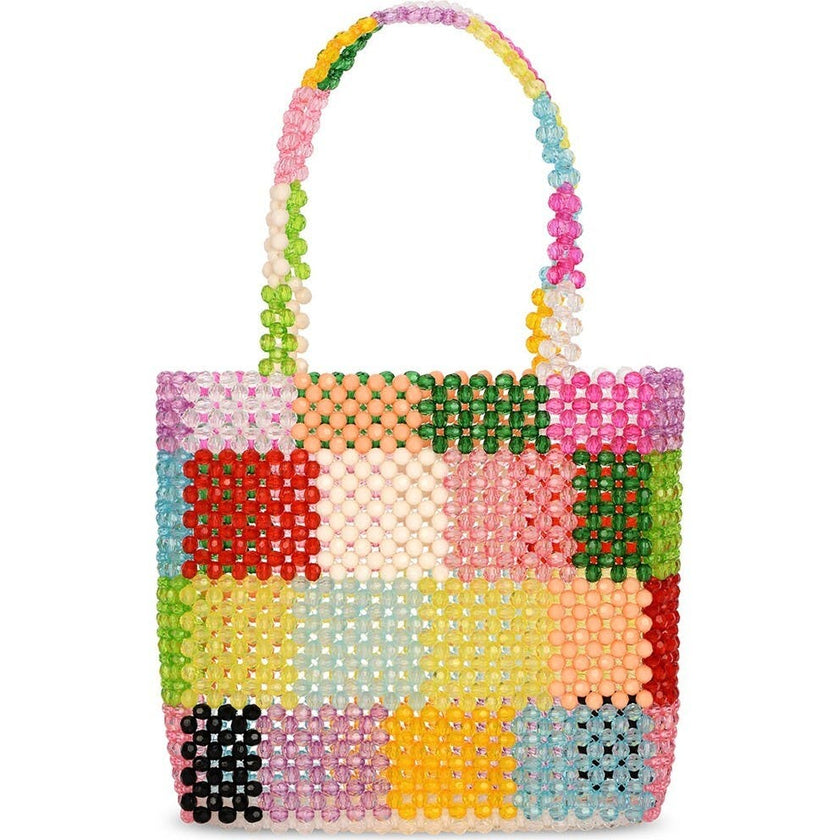 Color Block Beaded Bag