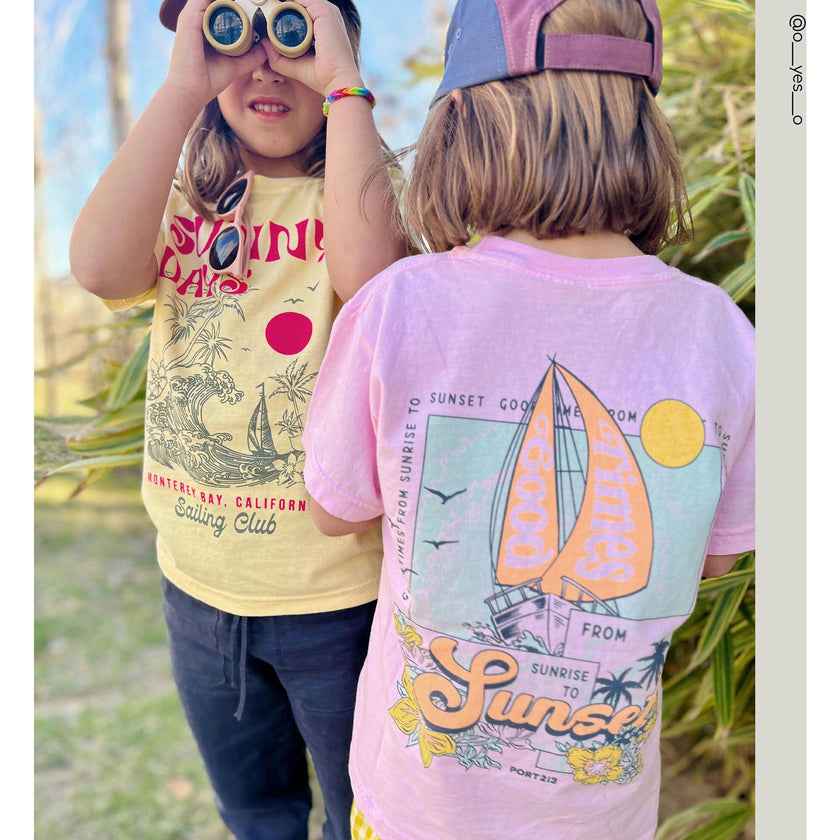 Kid's Good Times T-shirt, Pink-Unisex