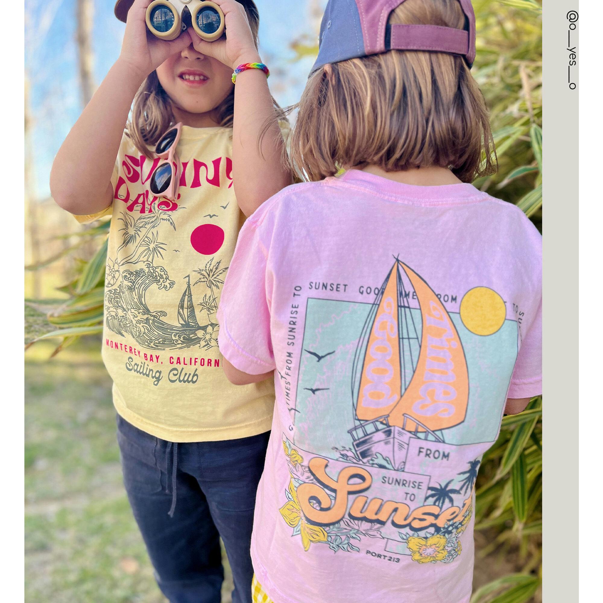 Kid's Good Times T-shirt, Pink-Unisex