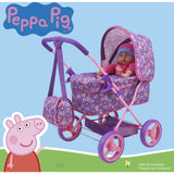Peppa Pig: Doll Deluxe Pram & Bag - Purple