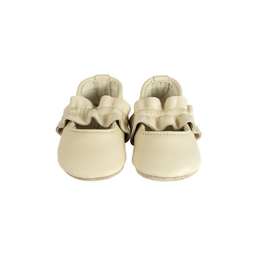 Audrie Ballerinas | Cream Leather