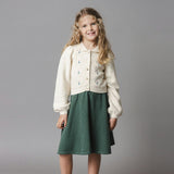 Organic Button Front Collared Sweater Dress
