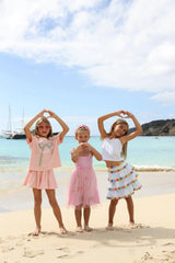 Pink Crystal Bow Short Set