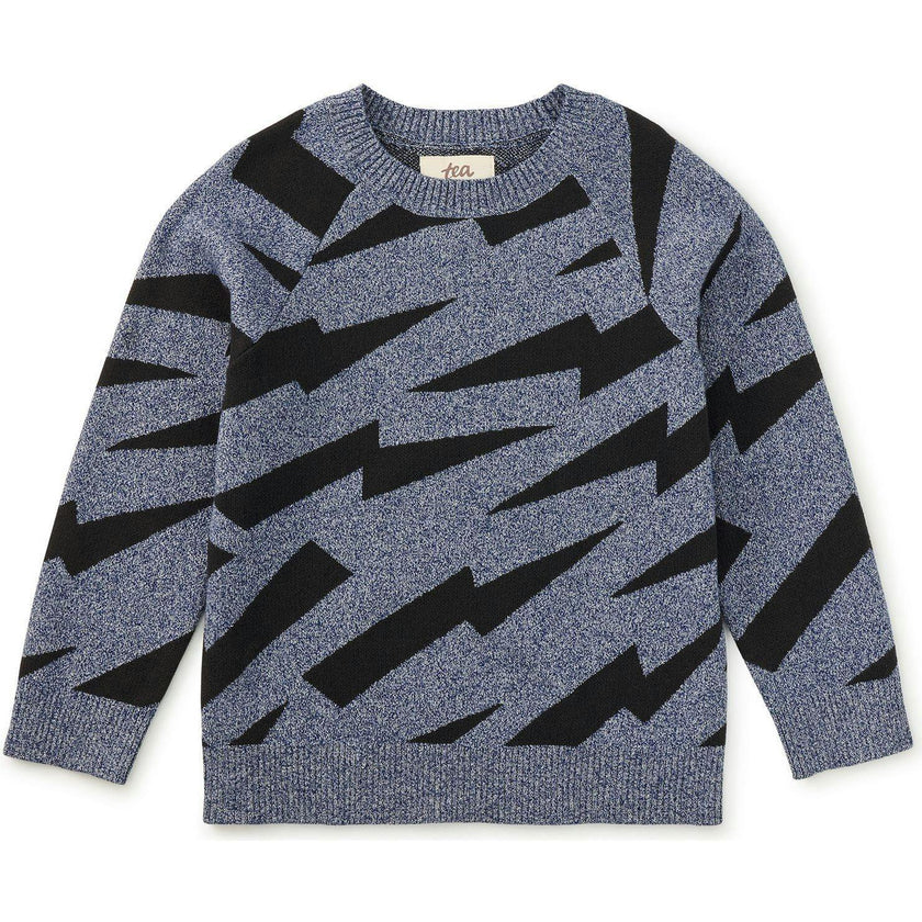 Lightning Stripe Sweater, Grey