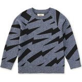 Lightning Stripe Sweater, Grey