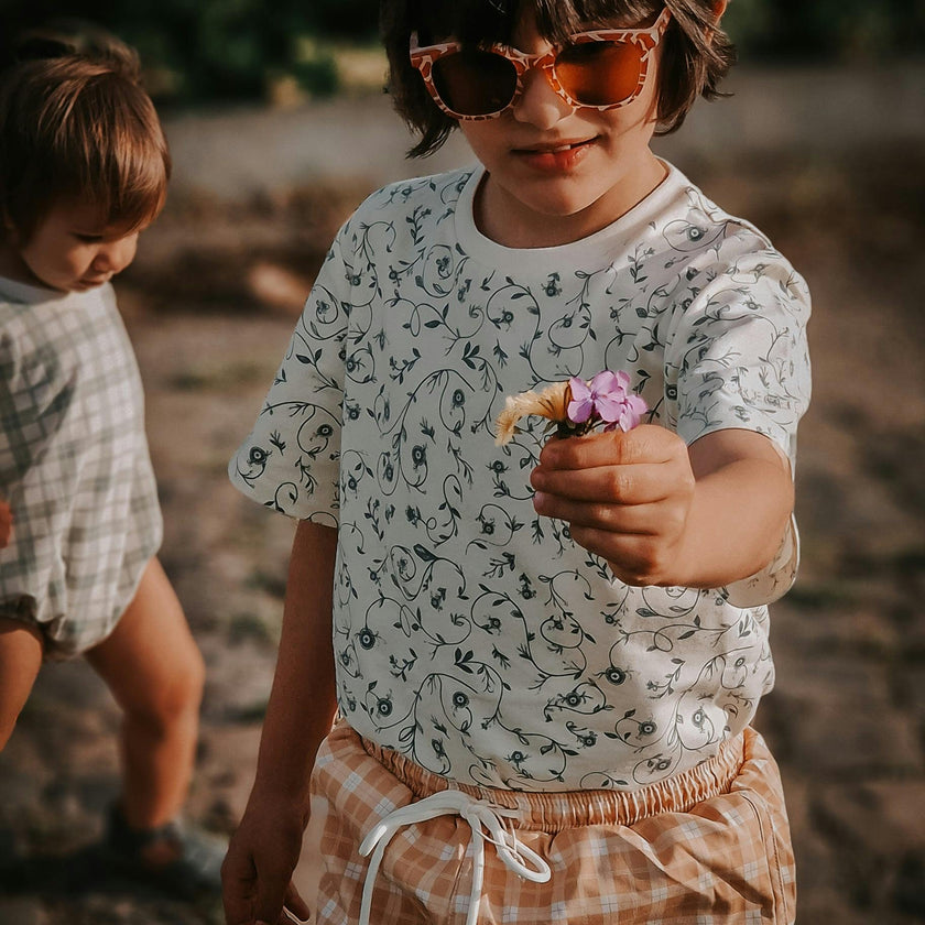 Oversized T-Shirt | Organic Cotton Jersey - Scandi Floral