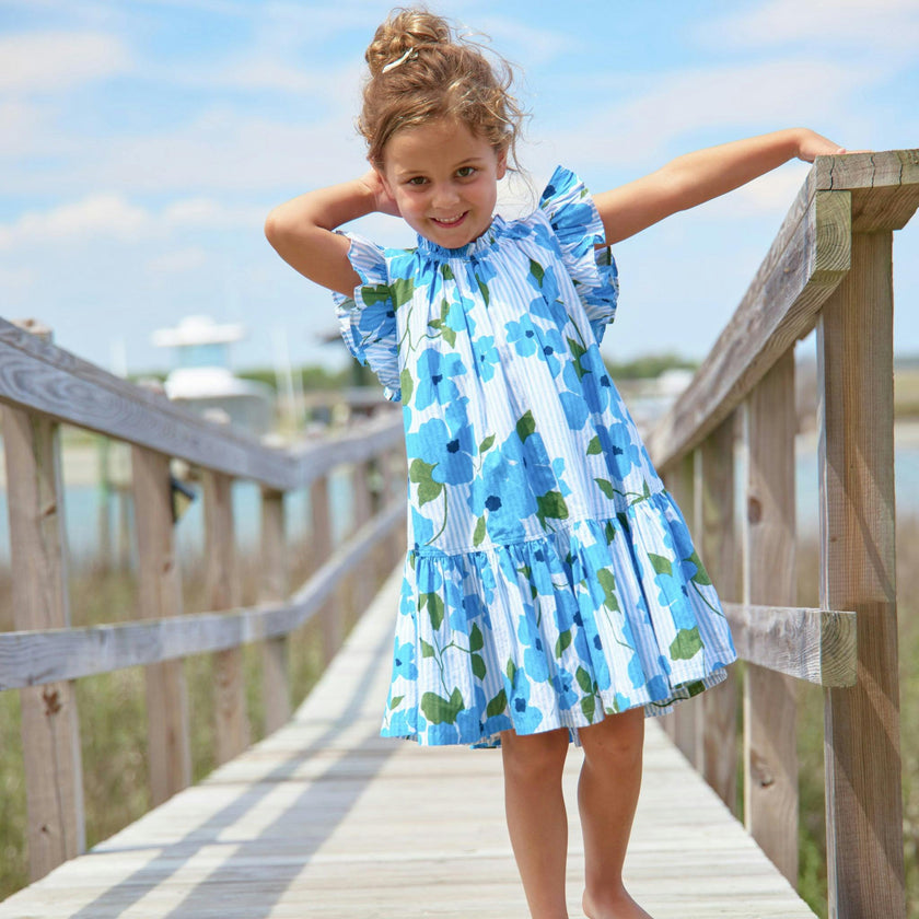 Girls Harper Dress - Hibiscus Floral