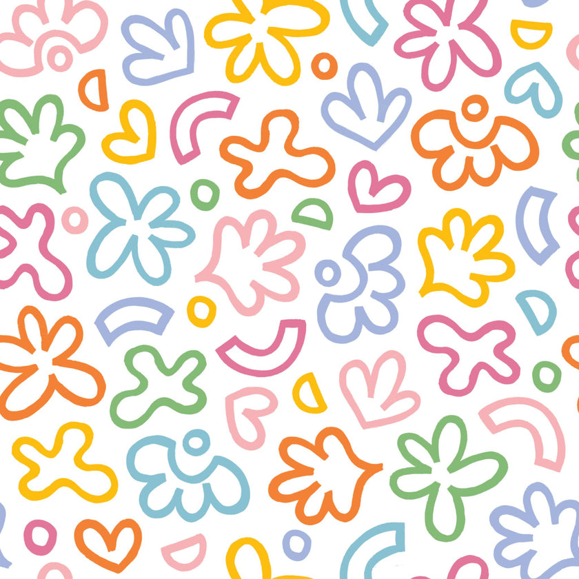 Day Short in Rainbow Doodle