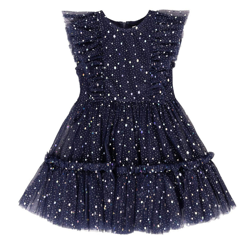 Mini Brynlee Dress in Sparkling Stars Navy