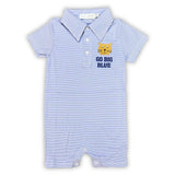 Tripp Boys' Pima Cotton Polo Shortall Blue Stripes