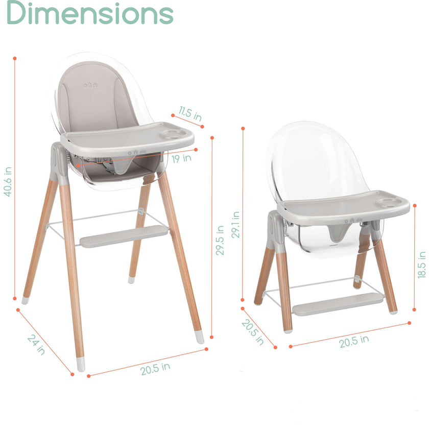Children of Design 6 in 1 Deluxe High Chair with Cushion